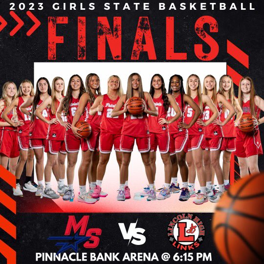 Patriot Nation - Load up every man, woman, child and pet (😜 - no pets) then head to Lincoln tonight for the STATE CHAMPIONSHIP game at the <a href="/PinnacleArena/">Pinnacle Bank Arena</a> Tip-off is at 6:15 p.m! Good Luck, <a href="/patriotsgbball/">Millard South GBB</a> #WeBelieveNU BRING IT HOME!