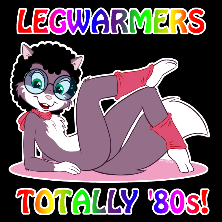 Now available from my TeePublic store!  On sale now through Monday (3/6/2023)! teepublic.com/t-shirt/402204… #teepublic #legwarmers #cat #cats #catgirl #Caturday #furry #furryart #1980s #80sladies #80s #Retro #80slove