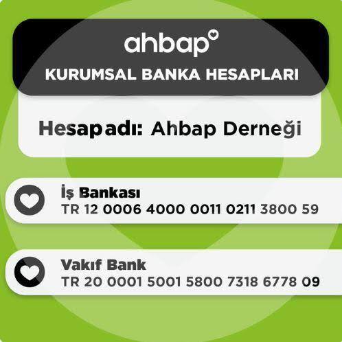 #ahbap kurumsal banka hesapları 🙏

Rabbim hayrınızı kabul etsin dostlarım