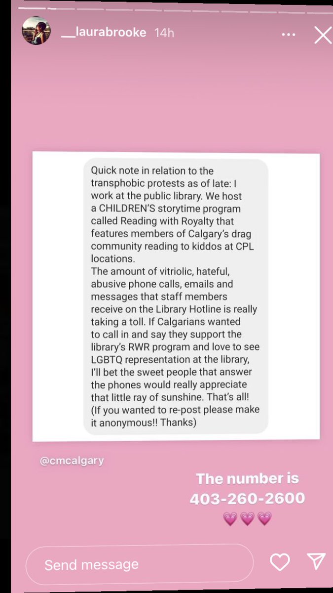 ProgressAlberta's tweet photo. A quick something you can do to help out the good folks at the Calgary Public Library. #yyccc https://t.co/QZs58tcnfp