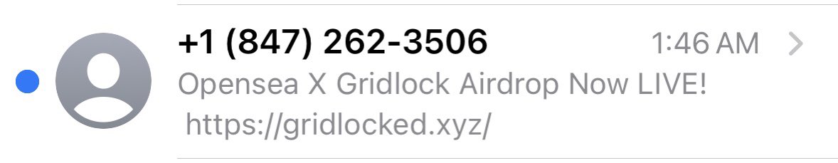 jesse_altman's tweet image. Wondering which project or market sold my personal info to scammers?  Everyone else getting these? Maybe we can find the common denominator? #gridlock #airdrop #scammers