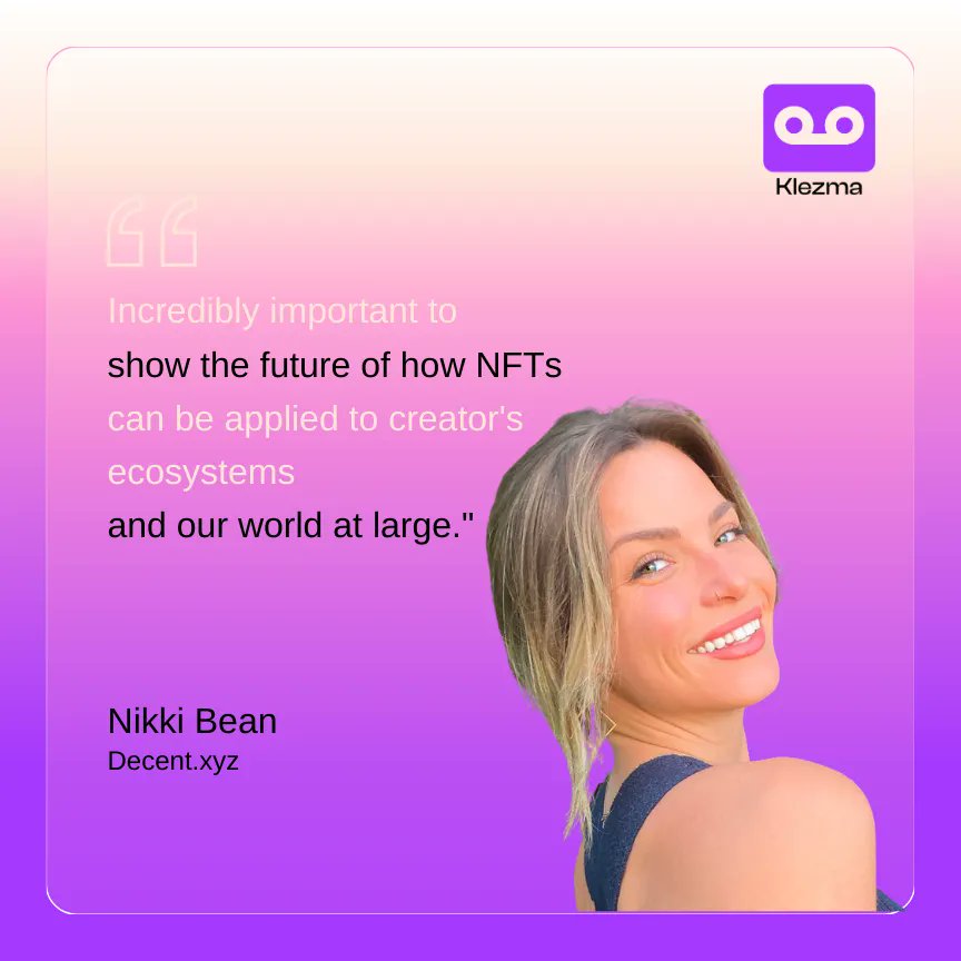 Listen to @nikbeanxyz . Join us at the <a href="/KlezmaMusic/">Klezma</a> Web3 Music Cohort. 

Sign up 👉buff.ly/3XPNgNw