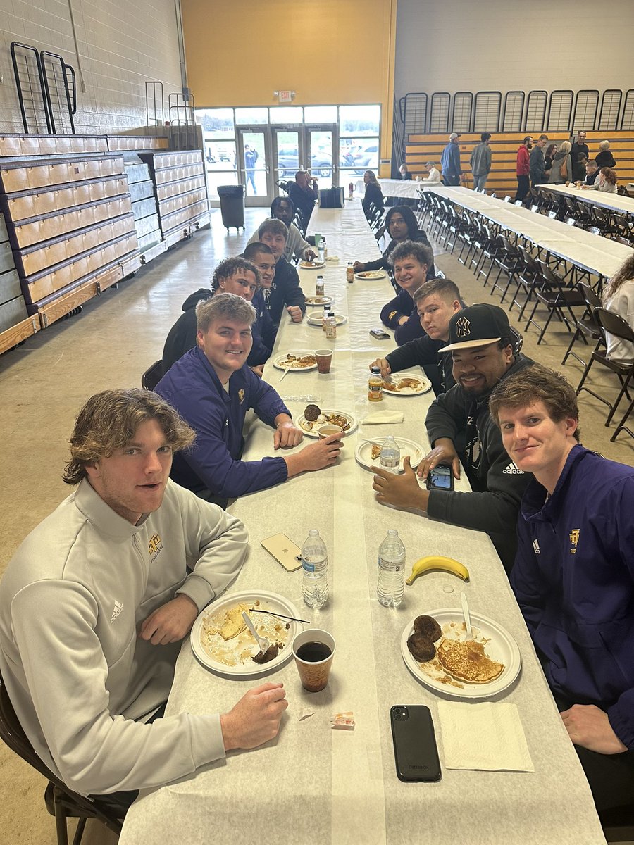 Beautiful Saturday morning supporting Cookeville Rotary Club’s annual pancake breakfast with some of my favorite <a href="/tntechfootball/">TTU Football</a> young men! Also met some Rotary royalty—past Rotary International president, Jim Lacy and his lovely wife. #goldeneagleway #ServiceAboveSelf