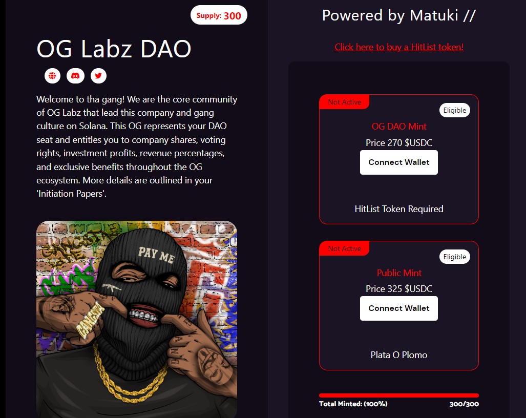 OG Labz Dao is official sold out!🎉🔥🔥
#Sol #OGLabz #SolanaCommunity