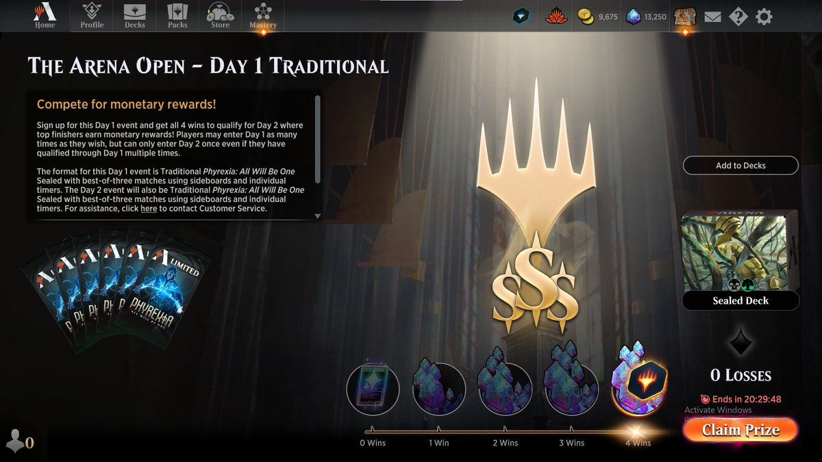 azurecloud_sv's tweet image. Went 4-0 in MTG Arena Open Day 1 with this sweet deck, pulled off sick synergies with conduit of worlds and Vraska. All the cards were great and contributed to wins. Hope I do well day 2!