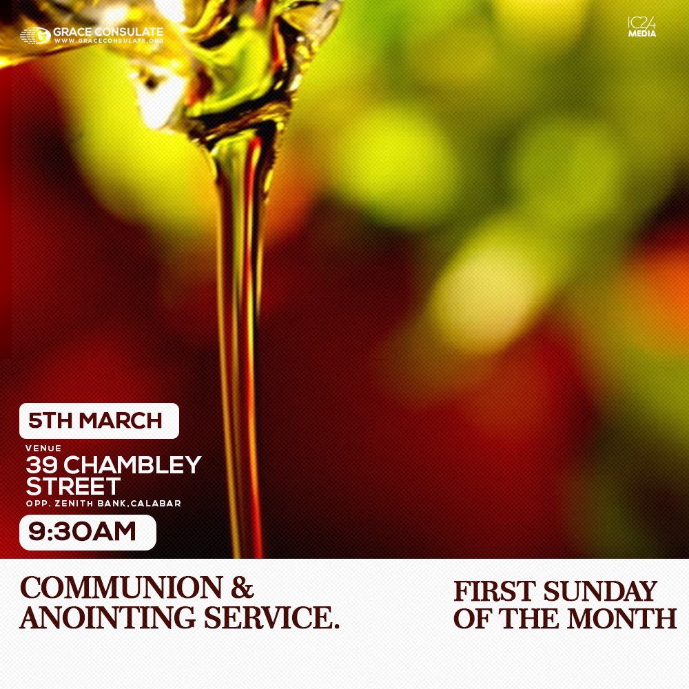 _graceconsulate's tweet photo. We'll be glad to have you in church for our communion and anointing service tomorrow 5th_March 2023.
You are a miracle!!!
#CommunionSunday
#AnnointingService
#GraceConsulate
#worship2023
#thefestival https://t.co/qpcslmzdsx