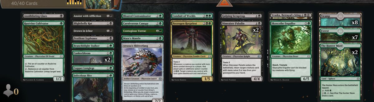 azurecloud_sv's tweet image. Went 4-0 in MTG Arena Open Day 1 with this sweet deck, pulled off sick synergies with conduit of worlds and Vraska. All the cards were great and contributed to wins. Hope I do well day 2!