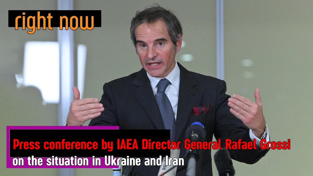 Right Now - IAEA Director General Rafael Grossi holds a press conference... youtube.com/live/TVZytLHGT… via @YouTube 

#Pressconference #IAEA #Iran #RafaelGrossi #ZaporozhyeNPP #invasion #Ukraine #war #Russian  #nuclear