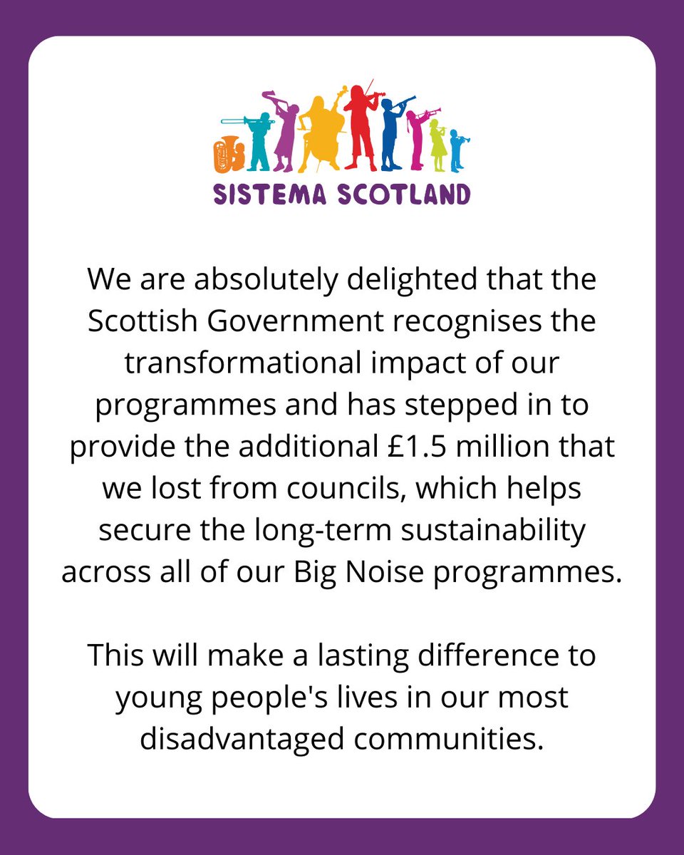 We are grateful to ministers, those councils that did stand by us, and all of our wonderful funders and the wider community who have sent us so many messages of support over the past weeks 🎶👇