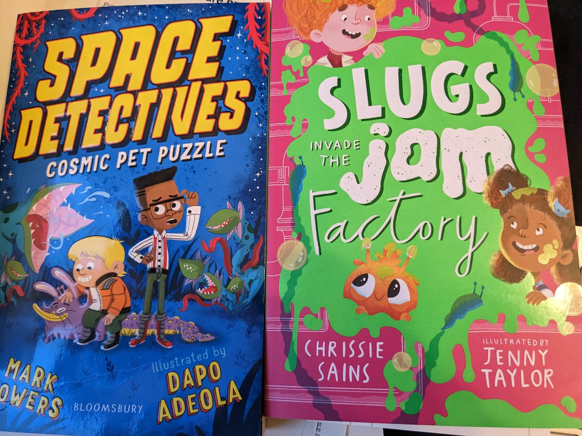 I absolutely love this part of prepping for #BolognaBookFair when I re- books I'm going to be talking about. Today it was these two beauties! So clever, silly and funny! <a href="/mpowerswriter/">Mark Powers</a> @DapsDraws <a href="/CRSains/">Chrissie Sains</a> <a href="/jennytaylordraw/">Jenny Taylor</a> you are BOSSES!