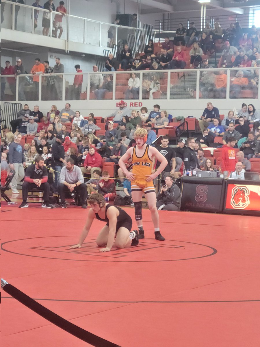 NewLexAthletics's tweet photo. Semi finals: Burkhart win, Rose win, Longhenry falls.  Still to go- Wood and Pletcher
Ratliff took a hard second loss in the consolations and is out. https://t.co/mrKrt4Pr2u