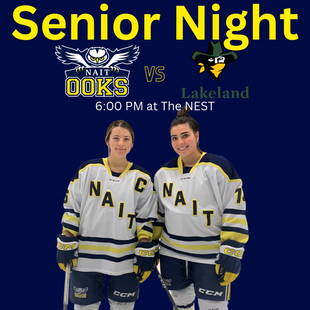 OOKSWHKY's tweet photo. IT’S GAMEDAY! 

Your Ooks are back at The Nest tonight taking on the @GoRustlers! Come join as we honour our graduating players during a special presentation before the game! 

Tune into the action on ACACTV or Telus Optik channel 1998! 

#WedefineNAIT https://t.co/qyHEPBHgV2