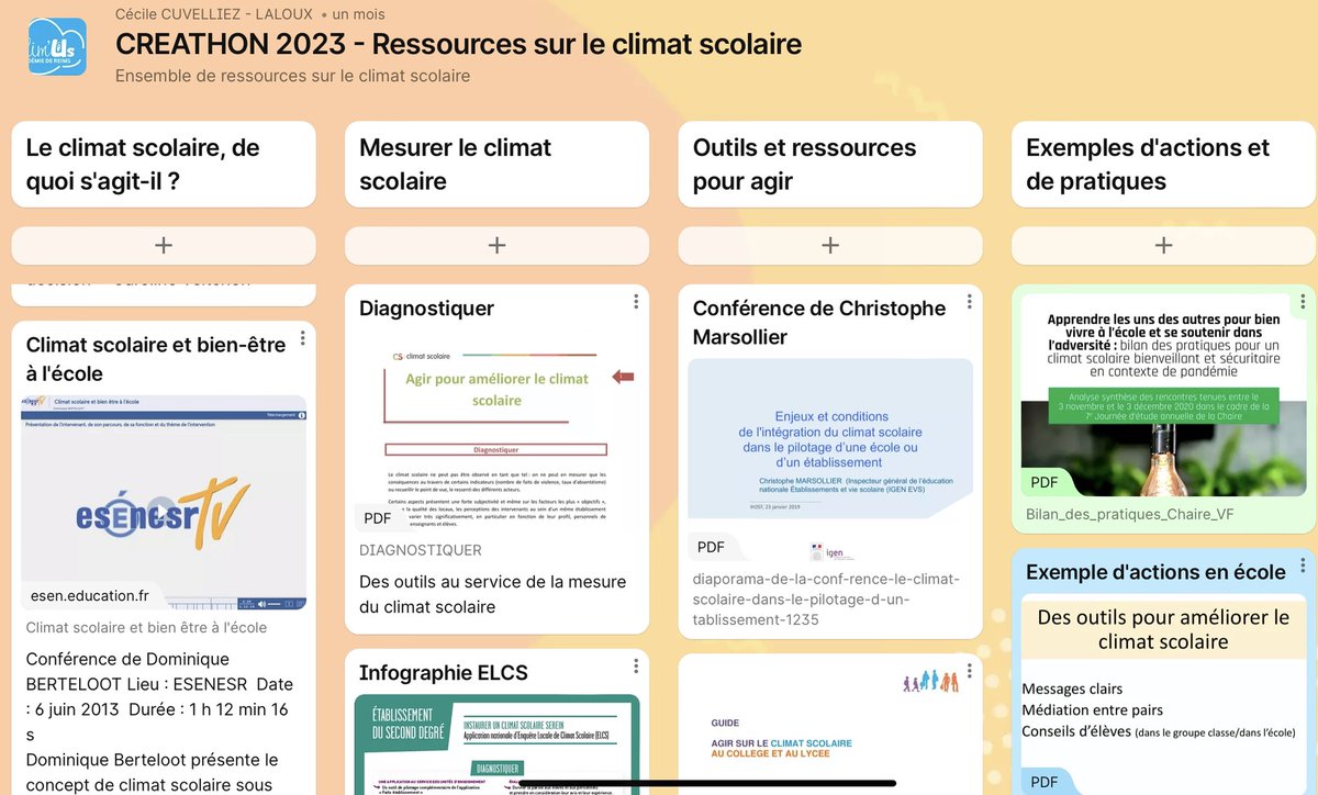 #enseignement #climatscolaire Partage de ressources sur le climat scolaire par <a href="/LalouxCecile/">LALOUX Cécile</a> 👍padlet.com/cecile_laloux/…