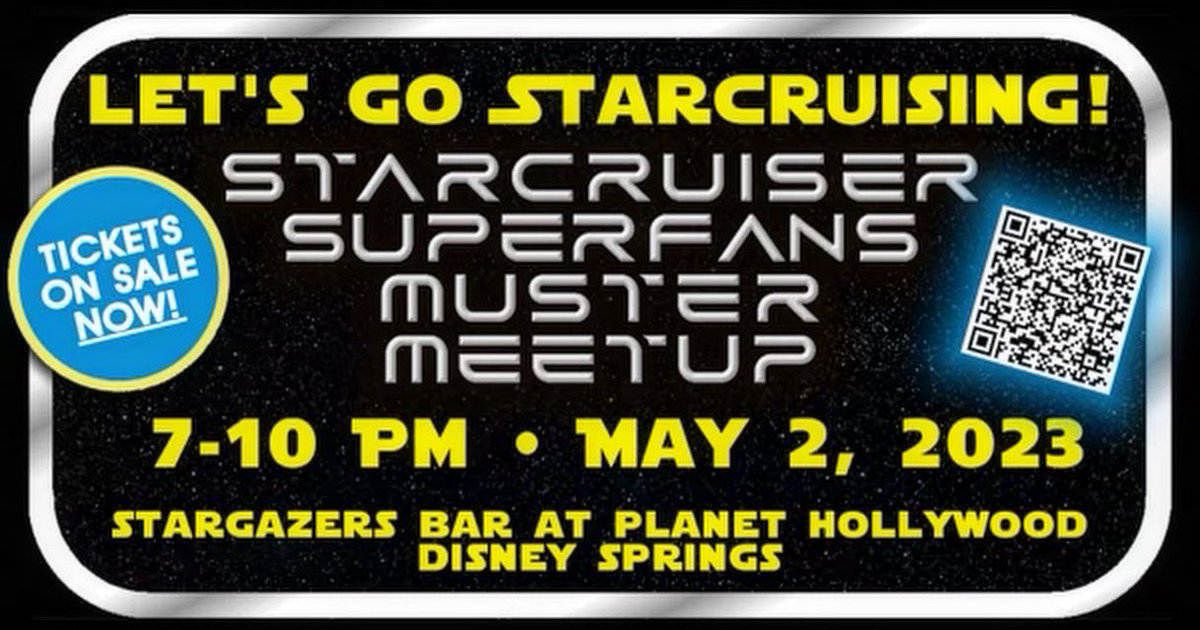 If you are in the Orlando area, come join the party and celebrate Galactic Starcruiser! Just go to EventBrite and search for "Heroes of the Halcyon" or use the QR code here. We hope to see you there!!!