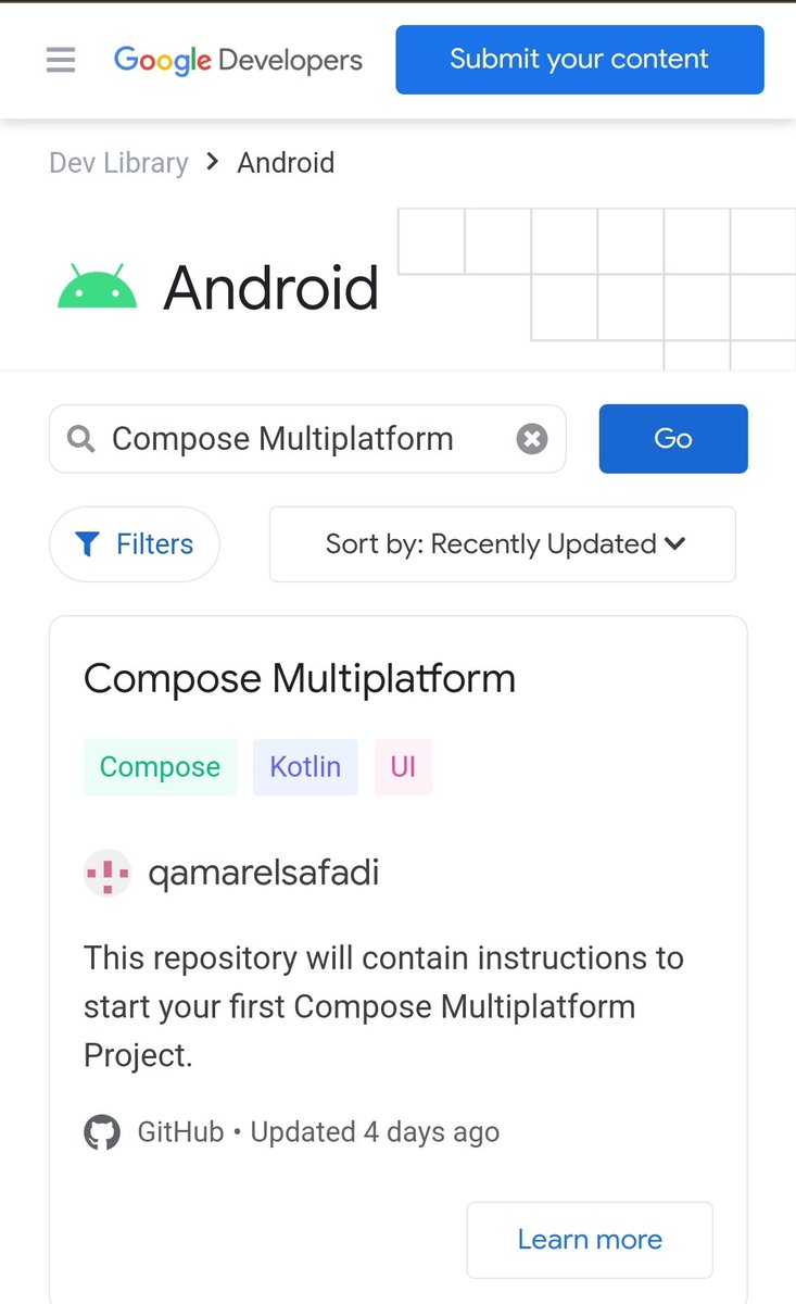 Happy to announce that my Compose Multiplatform #Repository get featured in #GoogleDevLibrary 🥳🎊🎉

if you want to check it out 👇

devlibrary.withgoogle.com/products/andro…

Thank you @googledevs  🙏

#GoogleDevLibrary #AndroidDev #JetpackCompose #blog #article #opensource #kotlin  #android