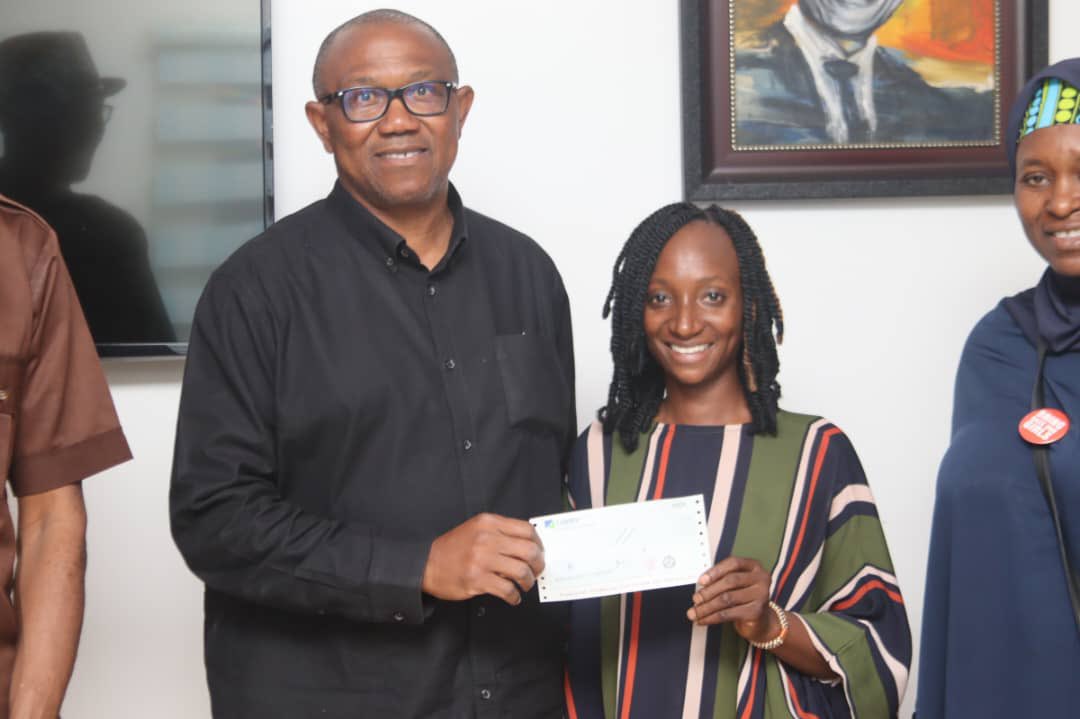 Ms Gimba Sophia Emmanuel's dream is about to take off, as she receives some funds to acquire an oven and start her confectionery business. All the best, dearie. Thank you, PO. ❤️❤️❤️ #PeterObiMyPresident