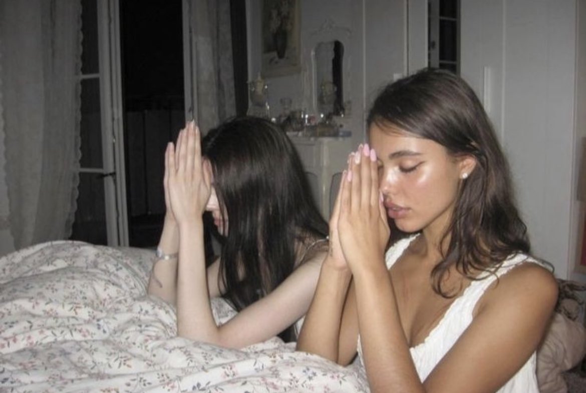 me every night praying to the universe to give me abundance, clear skin, money, my dream job and good grades