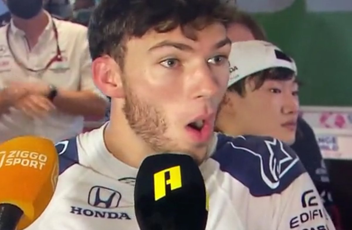 halphatory's tweet image. Gasly’s girlfriend is younger than his qualifying position that’s insane