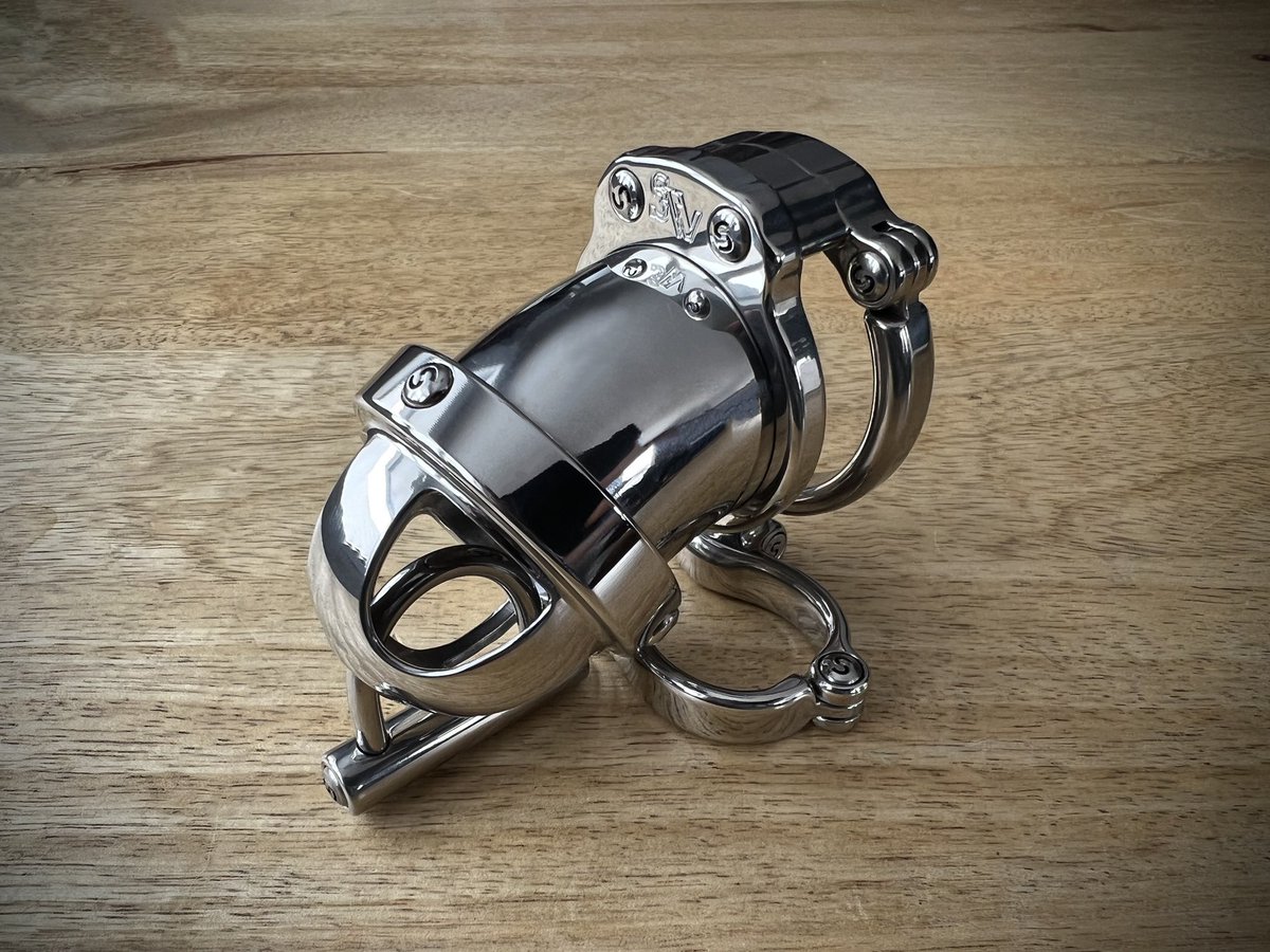 There is something special about a good old fashioned Classic PA chastity cage. #steelwerks #chastitycage #chastitypiercing