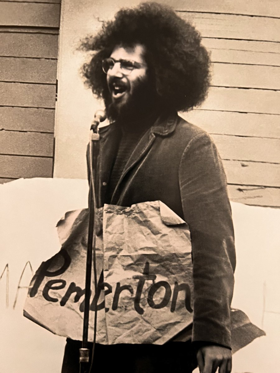 billritter7's tweet photo. Pre spring cleaning.   Found this.  1972. Part of a theater group - protesting. https://t.co/GBQnLRpxld