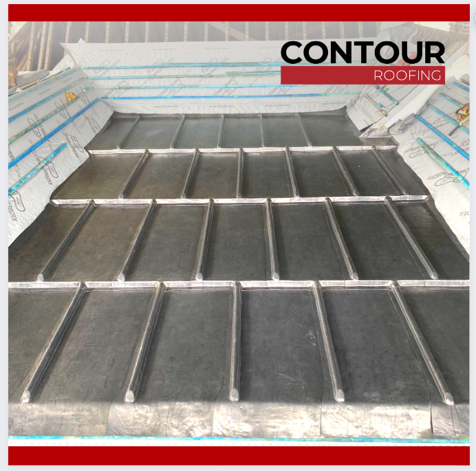 ContourRoofing's tweet photo. From the Stonelands of Much Hadham for Brownstone Building Services, Contour Roofing bring you the Lead-lands. These beautiful lead bays have been precisely hand welded and bossed to perfection by our skilled craftsman #TheContourWay https://t.co/Oy4me87w1X