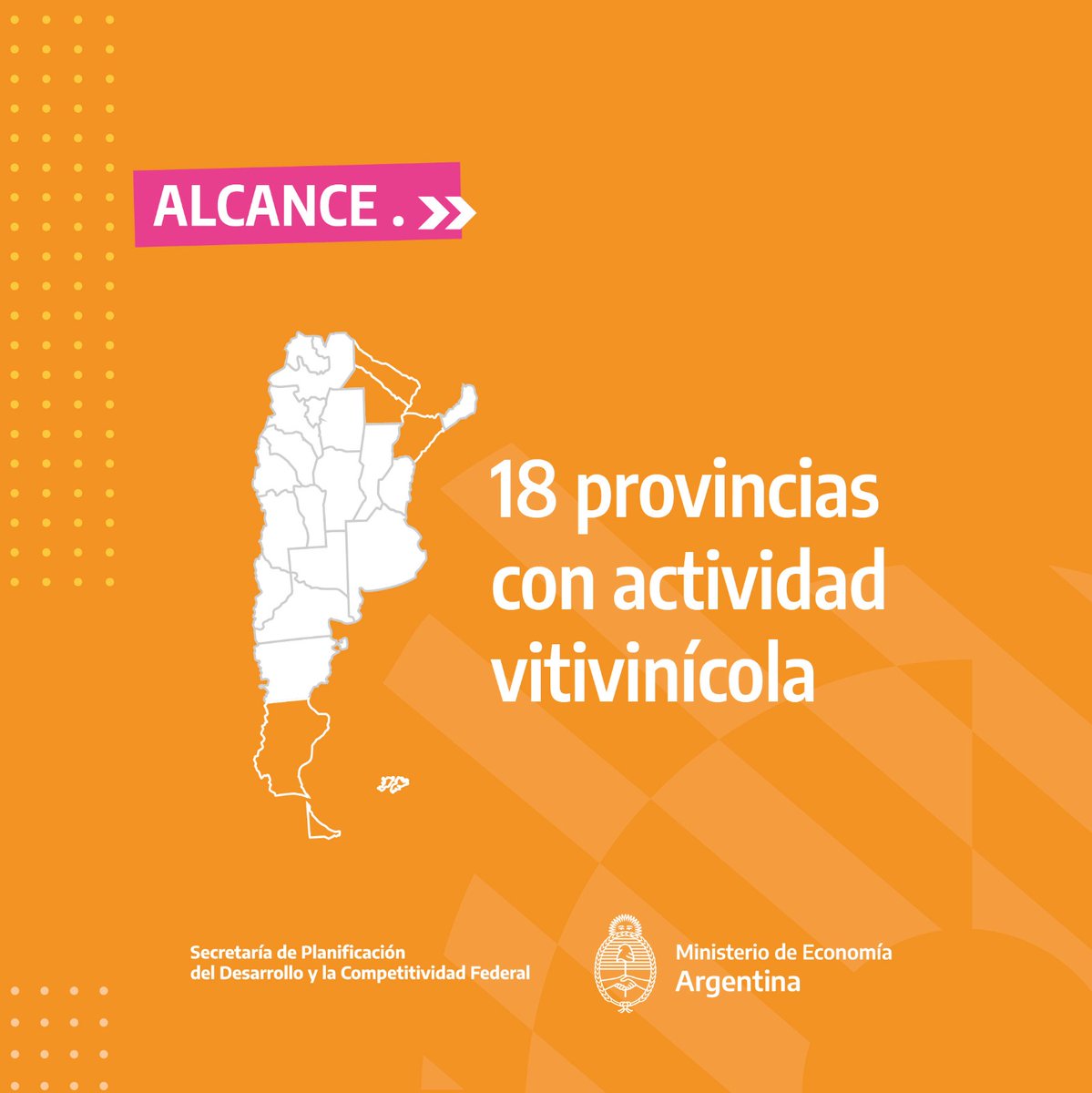 DesarrolloFedAR's tweet photo. EL #PROVIARII abarca a 18 provincias con vitivinicultura y podrán participar productores primarios y establecimientos industriales de todas las regiones; incluyendo Noroeste, Centro-Oeste, Sur y Centro.
#CreoEnArgentina https://t.co/H2bzrgOe1d