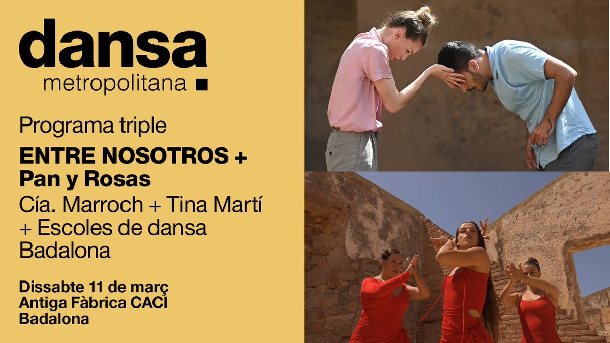 DansaMetropol_'s tweet image. 💥 Gaudeix d’un programa triple al projecte #Liminar de Badalona a l'Antiga Fàbrica CACI (@culturaBDN) 🏭

📆 11 de març a les 12 h
🆓 Gratuït!