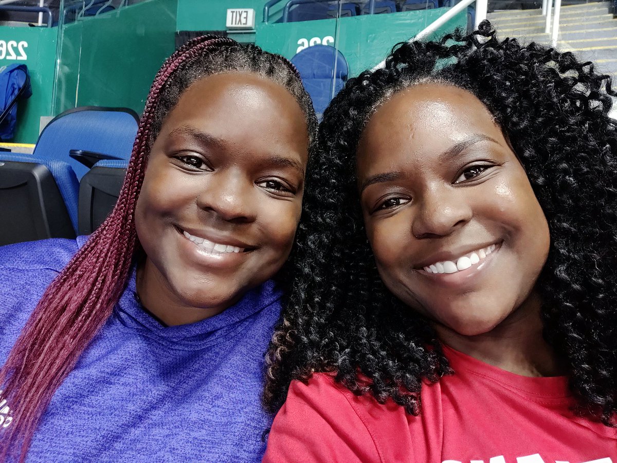 Enjoying <a href="/ndwbb/">Notre Dame Women's Basketball</a> vs <a href="/LouisvilleWBB/">Louisville Women’s Basketball</a> play at the #ACCWBB tournament with my twin!