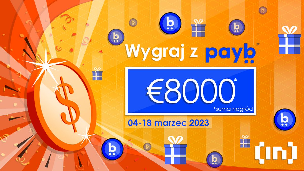 BeInCrypto_PL's tweet photo. 💸AIRDROP!💸 
Wraz z @payb_io przygotowaliśmy dla was #airdrop! 🎁
Kwota podana na grafice robi wrażenie, co? 😎

Zasady oraz formularz zgłoszeń znajdują się w linku poniżej. Powodzenia! 🥳

https://t.co/gTQiCmw7Wg

#kryptowaluty #krypto #bitcoin #btc #Blockchain https://t.co/JKrwE7CCwK