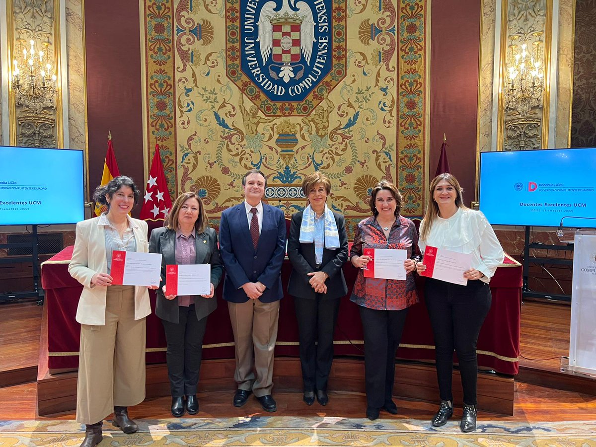 ffarmaciaUCM's tweet image. El 1 de marzo el Vicerrectorado de Calidad de la @unicomplutense reconoció el esfuerzo de sus 145 docentes excelentes del curso 2021/22, 4 de ellos de la @ffarmaciaUCM
Enhorabuena a todos!!!
#docentesexcelentes