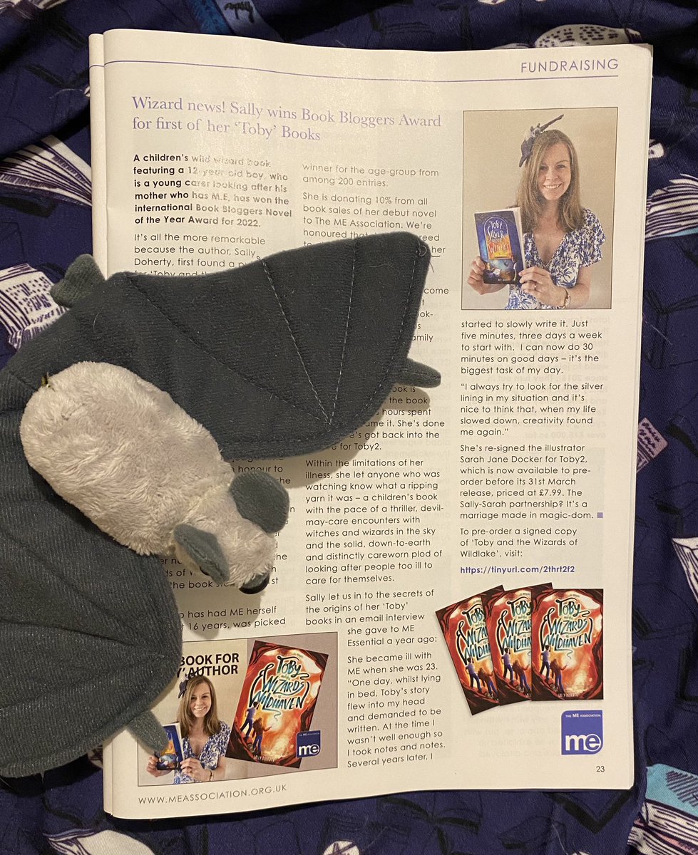 Thanks so much to @TheWestonMale for such a lovely article in <a href="/MEAssociation/">ME Association</a>'s latest magazine 💙

10% of profits from Toby and the Silver Blood Witches go to the <a href="/MEAssociation/">ME Association</a> and I'll be doing the same for the second book.