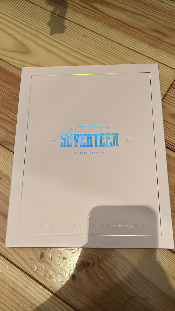 asheugos's tweet photo. seventeen seasons greetings 2018. includes calendar, dvd and stickers https://t.co/cK0HdZ91n7
