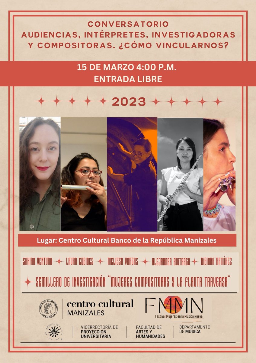 festivalmmn's tweet photo. 🌟Queremos invitarles a participar en el II Encuentro de Musicología y Estudios de Género que se realizará en la ciudad de Manizales del 15 al 17 de marzo.
Es un honor para el #FMMN realizar esta alianza y compartir con mujeres destacadas en nuestro campo. https://t.co/2Rdh5f9LWN