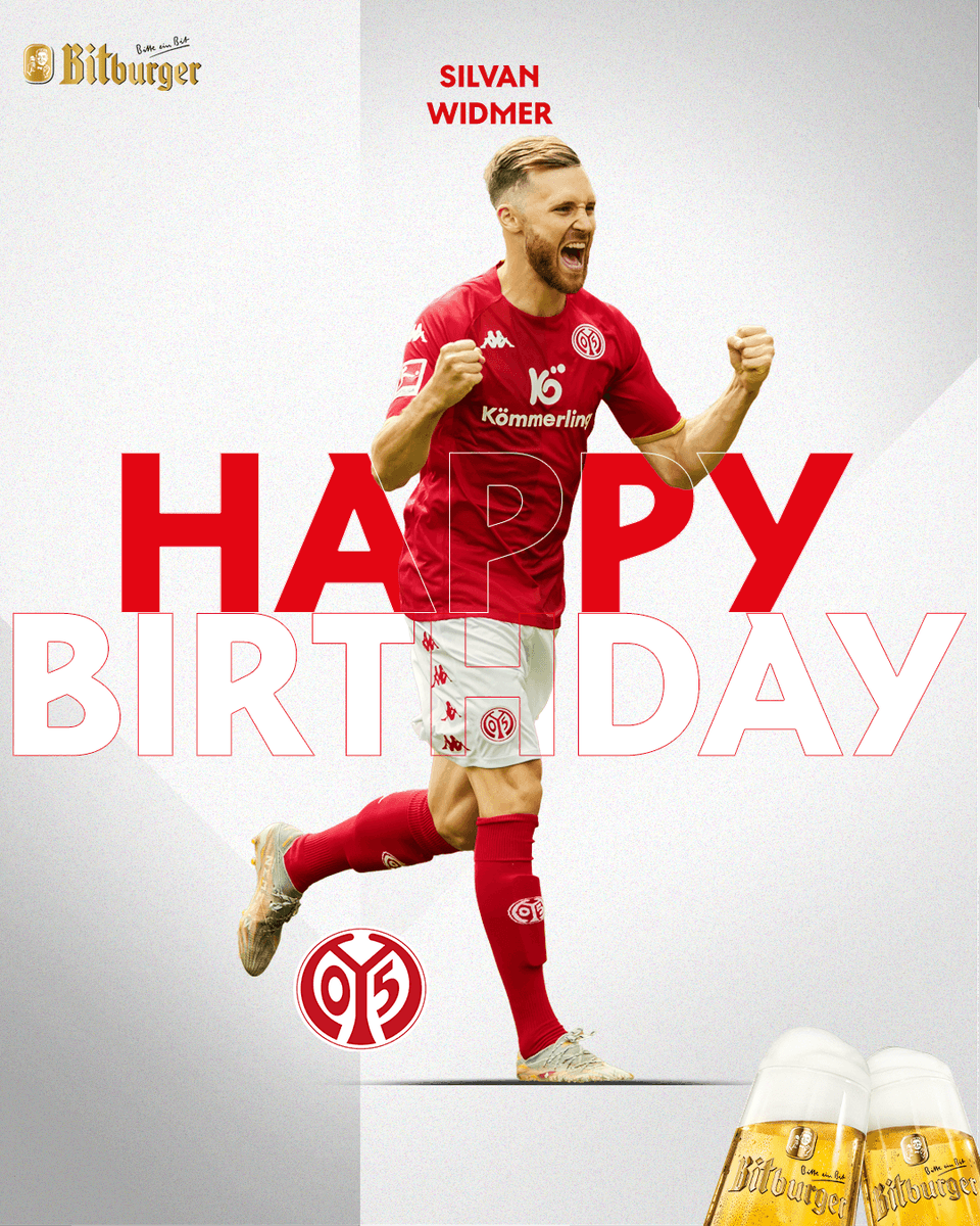 1FSVMainz05's tweet photo. Unsere 30 wird 30! 🎉
Alles Gute, Capitano! ❤️❤️❤️
#Mainz05 #M05TSG #bitteinbit @Bitburger https://t.co/8POE6k5KU6