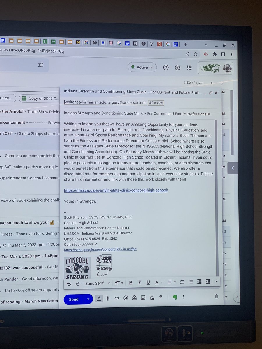 CoachPherson's tweet image. 1 week away! Register Today! Can’t miss event for current &amp;amp;/or Future COACHES! If you are in the weight room in any capacity with athletes JOIN US! Once again register today (putting the catering order in Monday ☕️🥯🌯🥤- wanna make sure we have plenty!) 

nhssca.us/event/in-state…