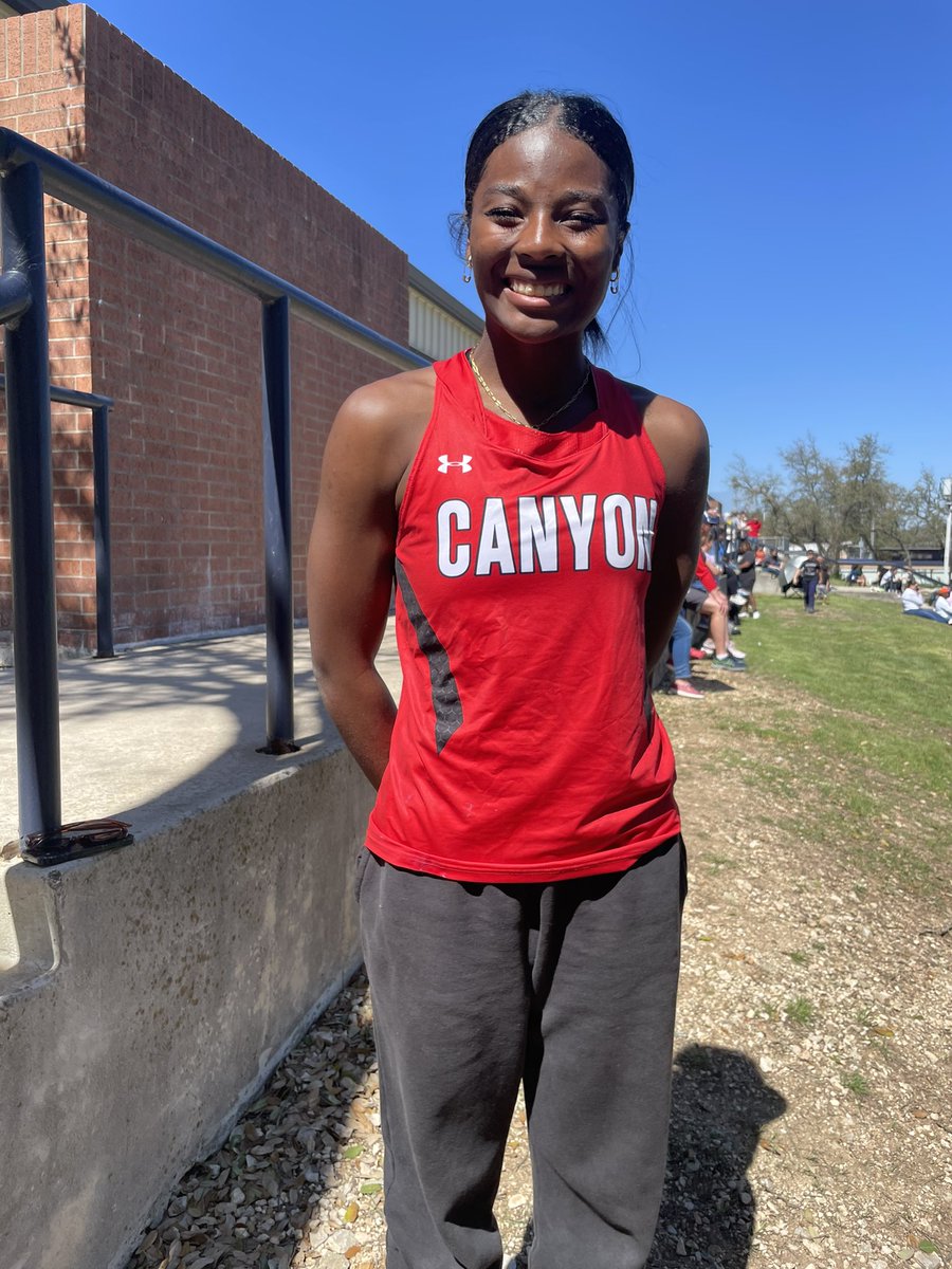 Congratulations to Grace Conley for breaking her school record in the triple jump with a mark of 38-7 and placing 2nd in the long jump with a jump of 18-1! @DavissonDustin @BMar1842 @CanyonHS_ABC @DrChapmanCISD @CoachLeonardTX @Marshakh10