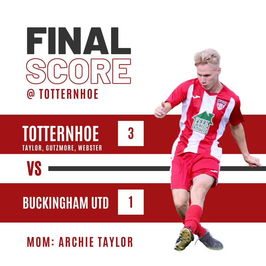 A comfortable result in the end, dominated 90% of the game but credit to @BuckUnitedFC who give us a scare at the end. A near perfect performance from the boys UTT🔴⚪️