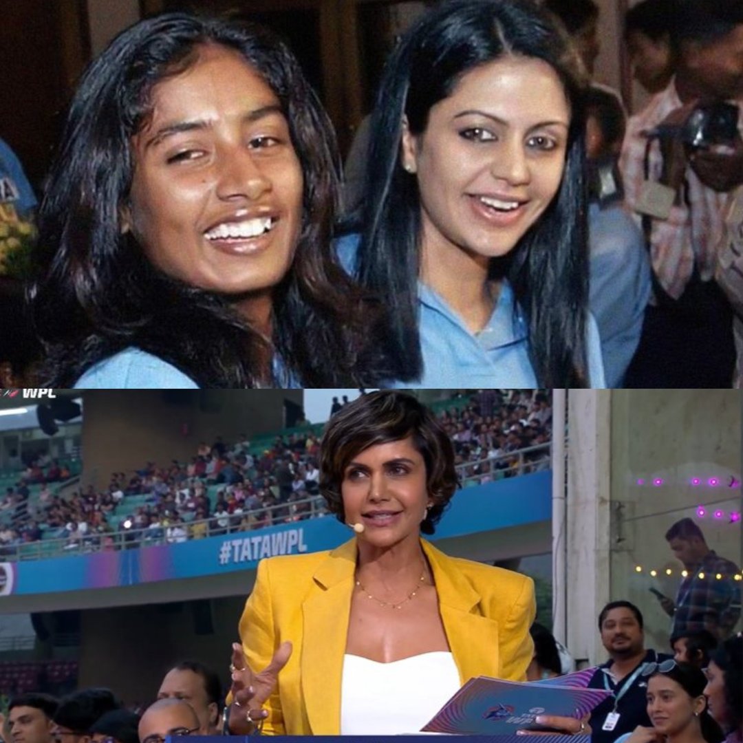 The Flag-Bearer of this revolutionary change.!!!🫡

FROM: Mandira Bedi gave up her endorsement fee to get sponsorship for the Indian Women's Cricket Team in 2004.

TO: Mandira Bedi being a presenter at Inaugural Season of #TATAWPL2023

#TATAWPL #WPL2023 #WomensPremierLeague