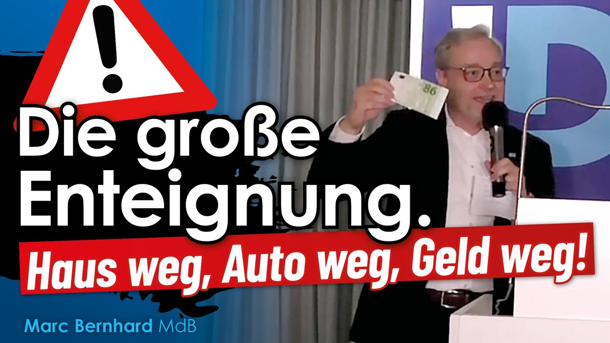 MarcBernhardAfD's tweet photo. Wer heute nicht aufpasst und immer noch die #Altparteien wählt, der wacht morgen ohne Haus, ohne Auto und ohne Geld auf. Nur die #AfD steht vorbehaltlos zum Schutz des persönlichen #Eigentums, der individuellen #Freiheit und kämpft für die eigenen Bürger! https://t.co/r11vwmrAH0 https://t.co/SY2sum2Ysj