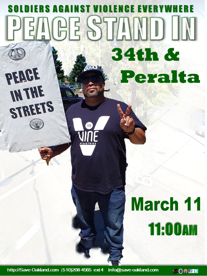 SAVEOakland's tweet photo. Next Saturday Stand with us to say #enough to violence in the streets of #Oakland.  11AM 34th and Peralta.  Be there. https://t.co/BBDYCLStID