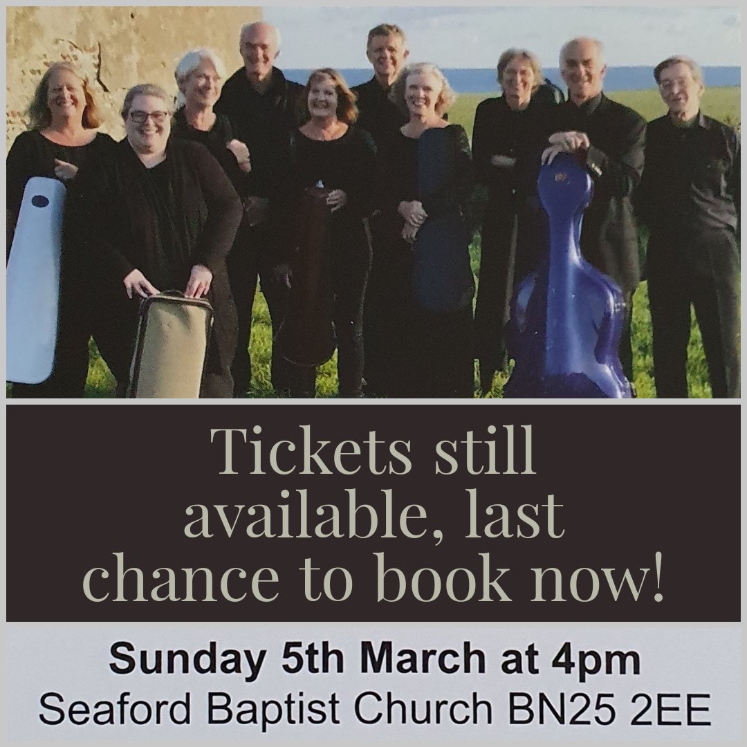 corelliensemble's tweet image. Join us for an afternoon of 'Glorious Baroque', complete with refreshments served afterwards. Visit our website or eventbrite.co.uk for more details. #seafordmusic #seafordbaptistchurch #baroqueclassics #stringmusic