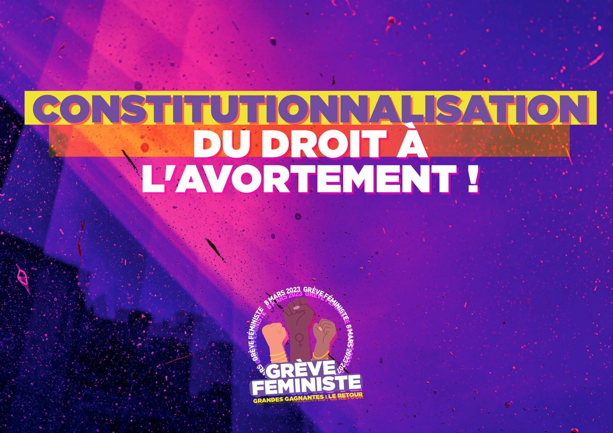 #IVGDansLaConstitution C'est un Droit ! #8mars #GreveFeministe
