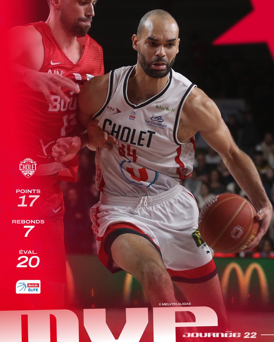 Perry Ellis est le MVP de la rencontre Cholet Basket vs <a href="/JLBourgBasket/">JL Bourg Basket</a> !

#CBJLB #GOCB #BetclicELITE #CBFAMILY <a href="/LNBofficiel/">Ligue Nationale de Basket</a>
