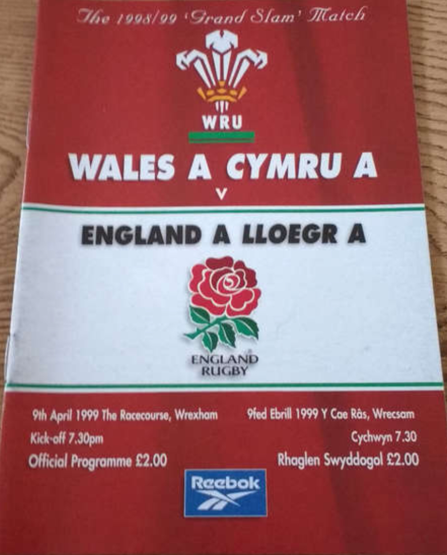 BoreRugby's tweet photo. Wales A v England A 1999. Wrexham. The Grand Slam Decider. https://t.co/Ml9juzX0Ky