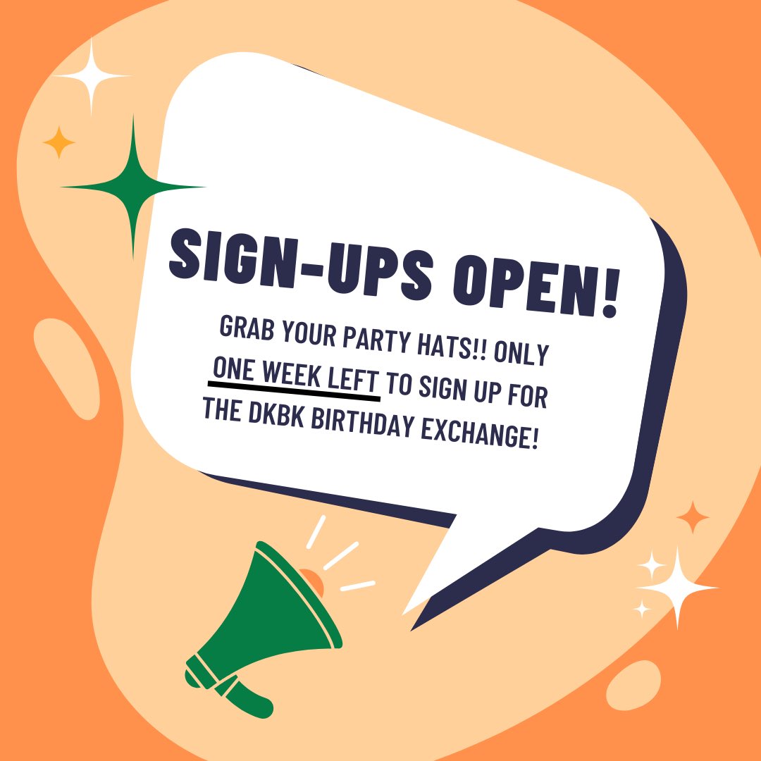 dkbk_bdexchange's tweet photo. Only ONE WEEK LEFT to sign-up for the DKBK Birthday Exchange!! 
🔗 https://t.co/trw1MWAqSO

Look out for the Discord server link on your submission confirmation page!

We can’t wait to celebrate with you!

#dkbk #dekubaku #izukatsu #decchan #DKBKbday23 https://t.co/Fd15xutslu