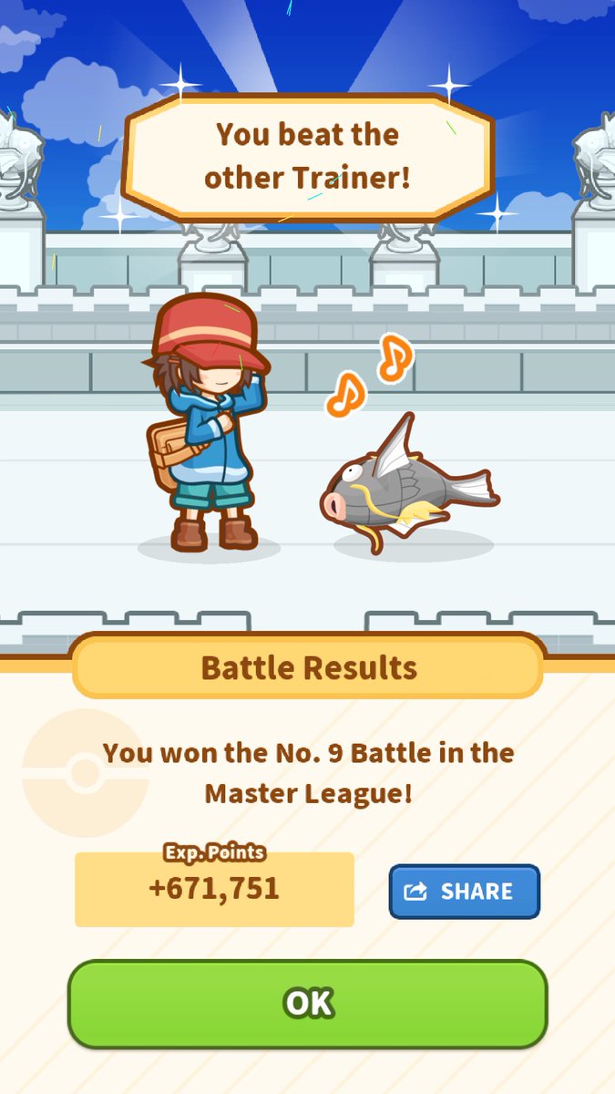 NineEyeRon's tweet image. Take that!
My precious Magikarp
jumped 211.71 m and won! #Magikarp appkmn.com/mj