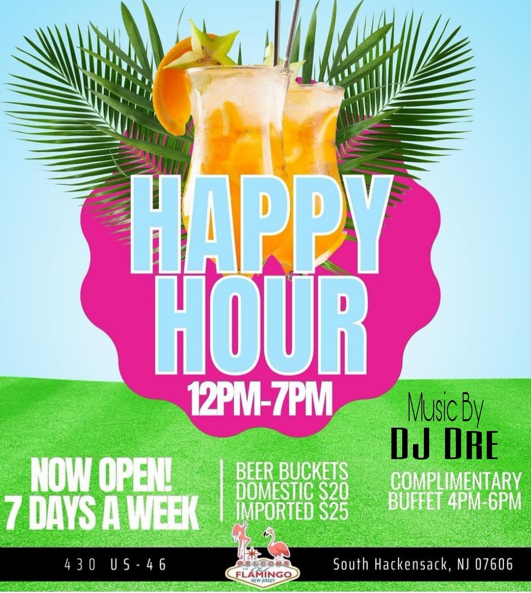 Today Today Today It's #HappyHour On A Saturday Afternoon @clubflamingonj Daytime Edition
