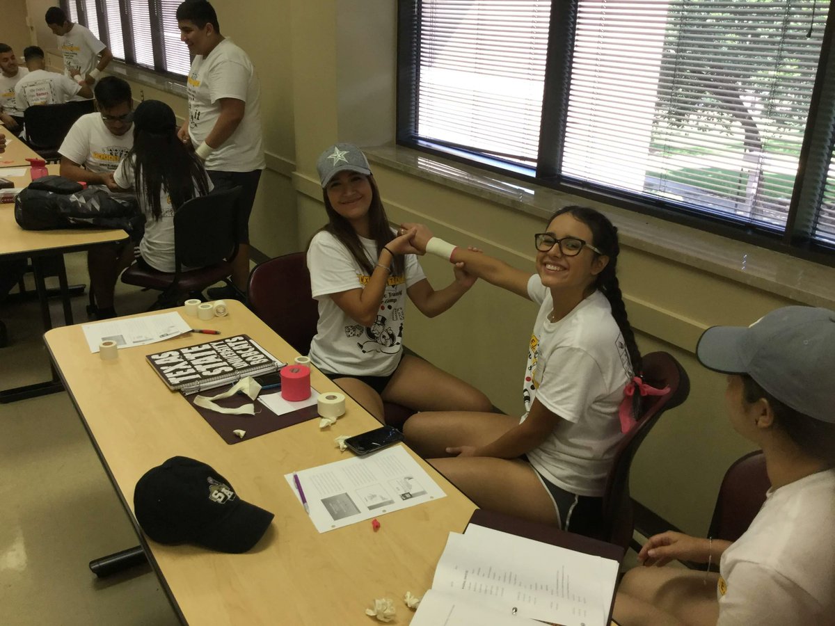 TXSTCOE's tweet photo. Registration for our Athletic Training Summer Camps is now open! These camps are open to high school students interested in learning athletic training & emergency care skills. Students will learn from @HHP_TXST faculty and staff. Register Today: https://t.co/Lbmo7GBZWV https://t.co/x6JXYtljh2
