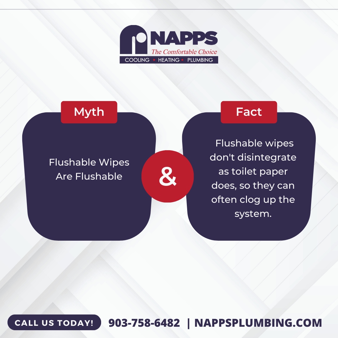 Contrary to its name, flushable wipes are not recommended for flushing.