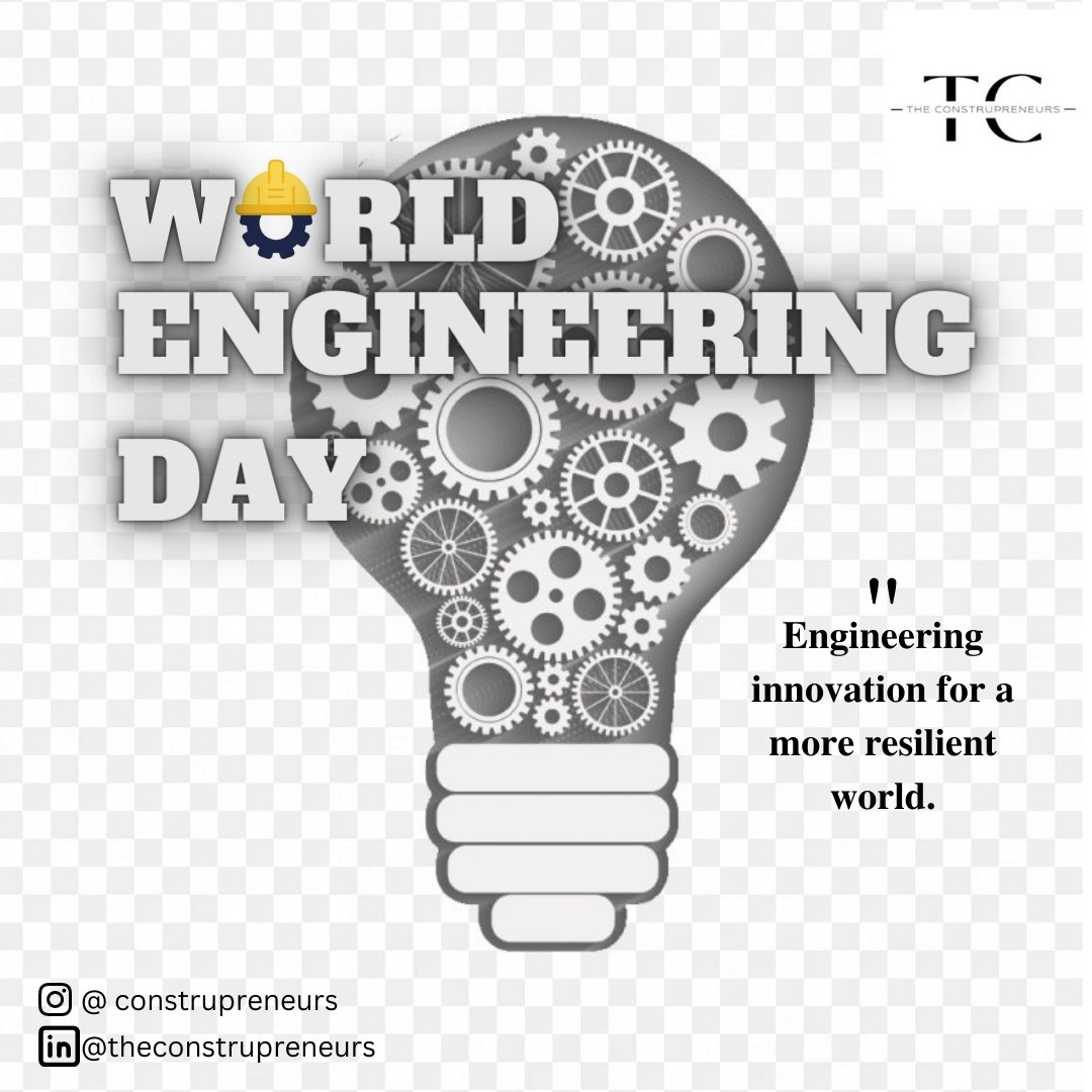 construpreneurs's tweet photo. Happy World Engineering Day to all Engineers in Construction! 

"Scientists dream about doing great things. Engineers do them." - James A. Michener 

Today, we celebrate you for always bringing our project dreams to reality. 

#WED2023 
#construpreneurs 
#theconstrupreneurs https://t.co/Ci0KmVZCR5